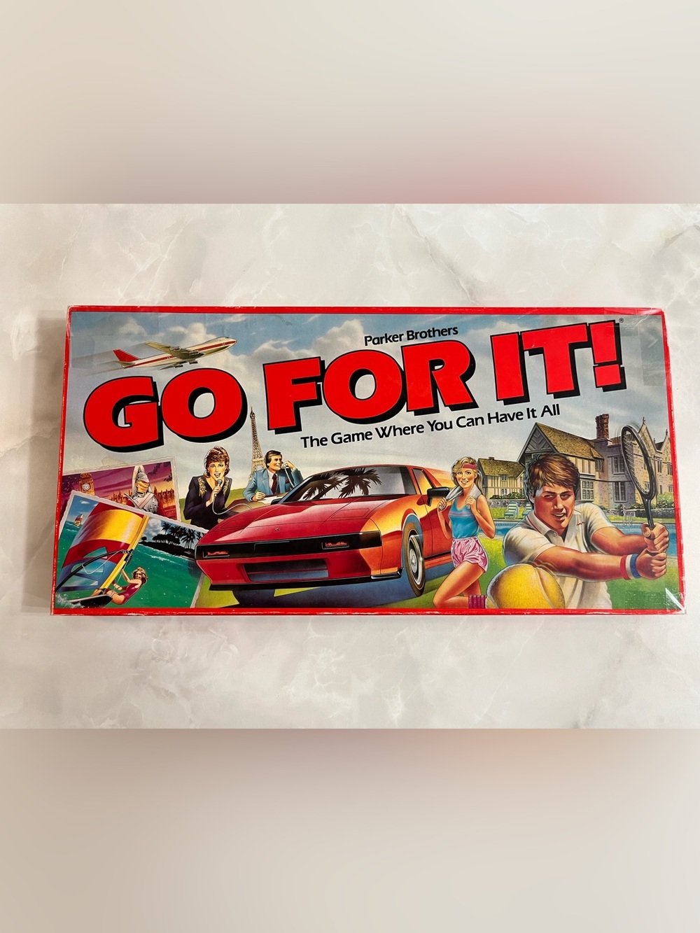 Parker Brothers GO FOR IT! Board Game Vintage 1980s Classic Game